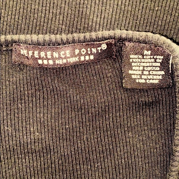 Reference Point tank Top sleeveless shirt top embellished neckline Medium black - Picture 3 of 3